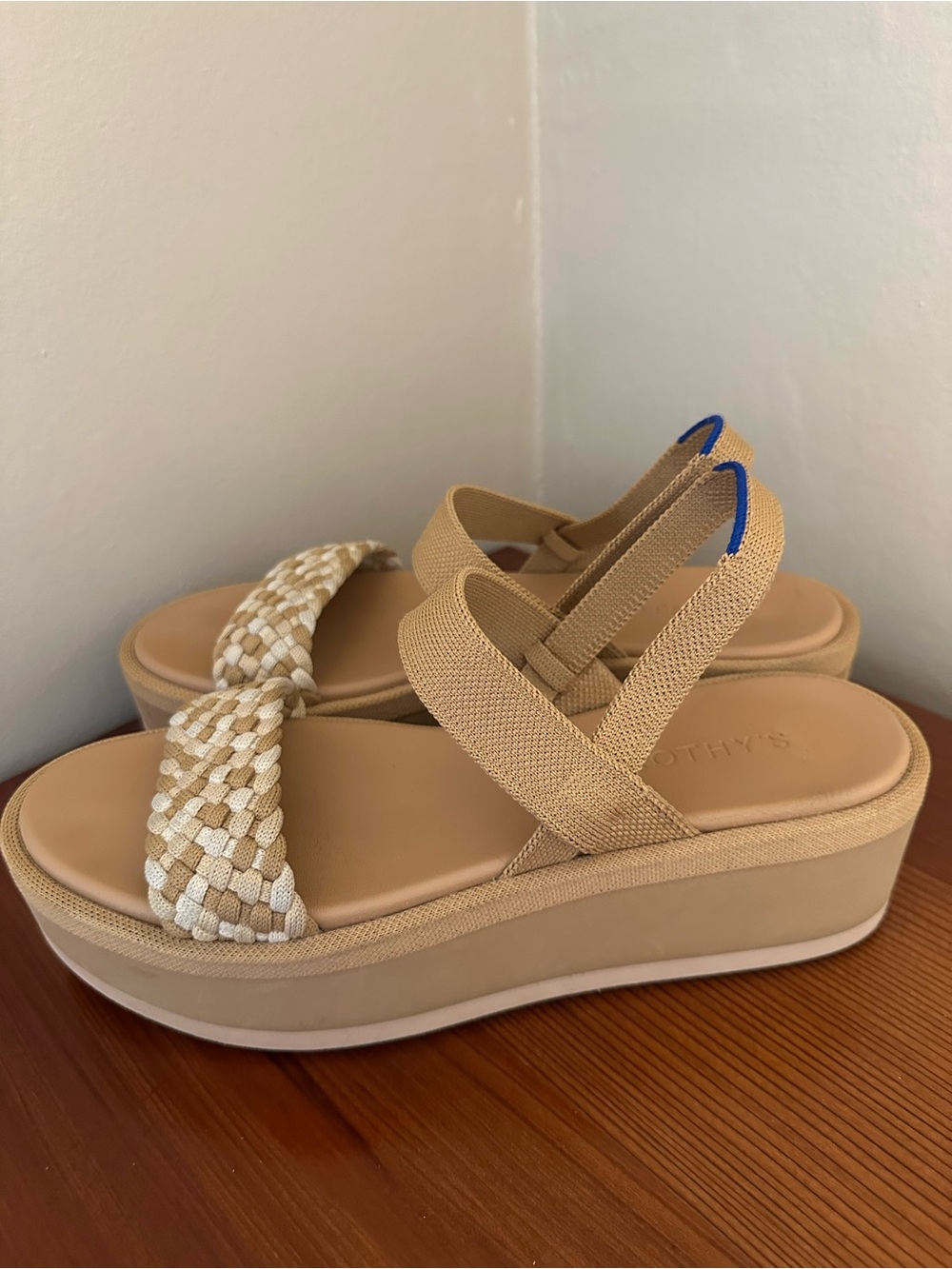 Rothy’s Woven Strap Tan Platform Sandals - Women - Picture 4 of 5